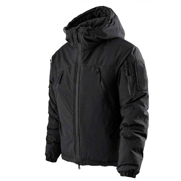 Men's winter tactical camouflage cotton jacket by Mead's Supply & Equipment Outfitters, featuring durable fabric and camouflage pattern.