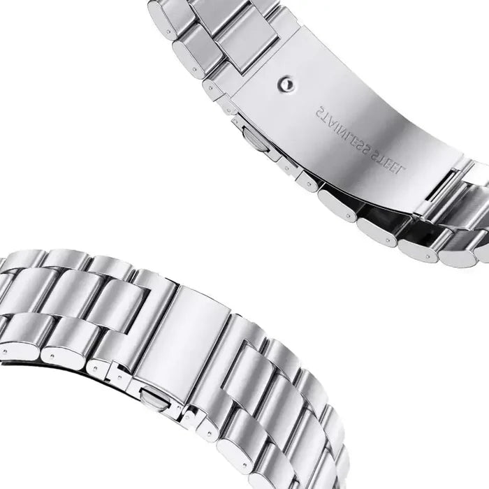 Habicare metal replacement band for Garmin Forerunner, Venu, Vivomove series; available in 18mm, 20mm, and 22mm sizes, four colors.