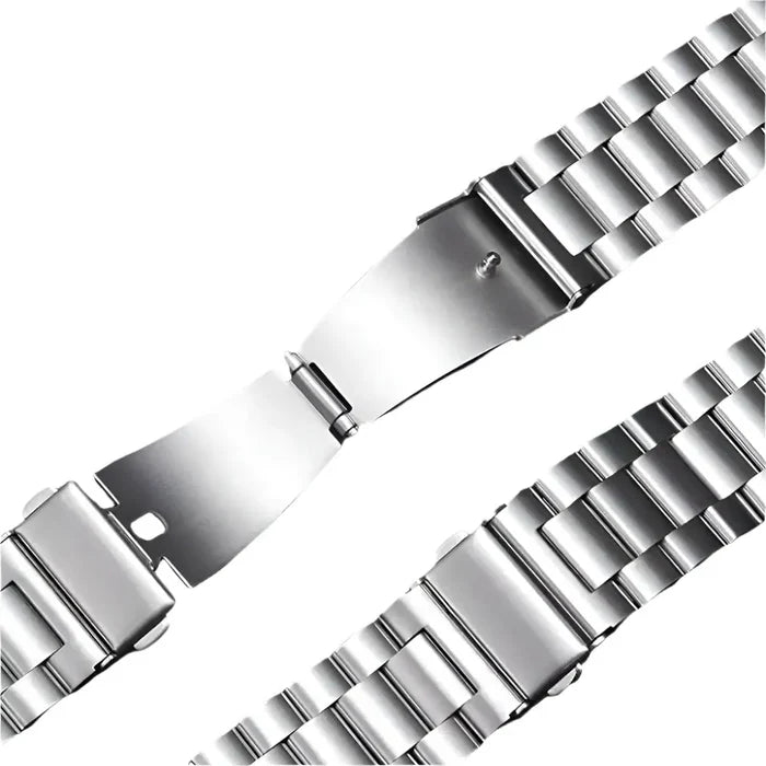 Habicare metal watch band for Garmin Forerunner, Venu, Vivomove series in 18mm, 20mm, 22mm sizes, available in four colors.