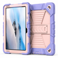 Pink TechPlus rugged shockproof case with kickstand for Microsoft Surface Go 4 tablet, shown from the front.
