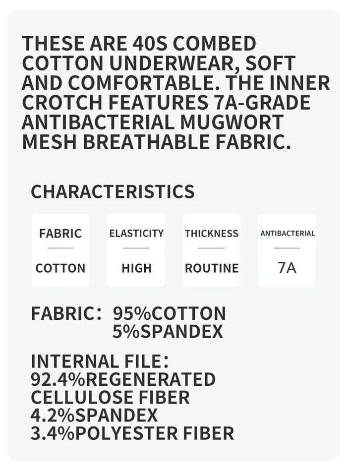 Men's MiiOW combed cotton boxer shorts featuring antibacterial, breathable fabric and soft, comfortable fit in classic design.