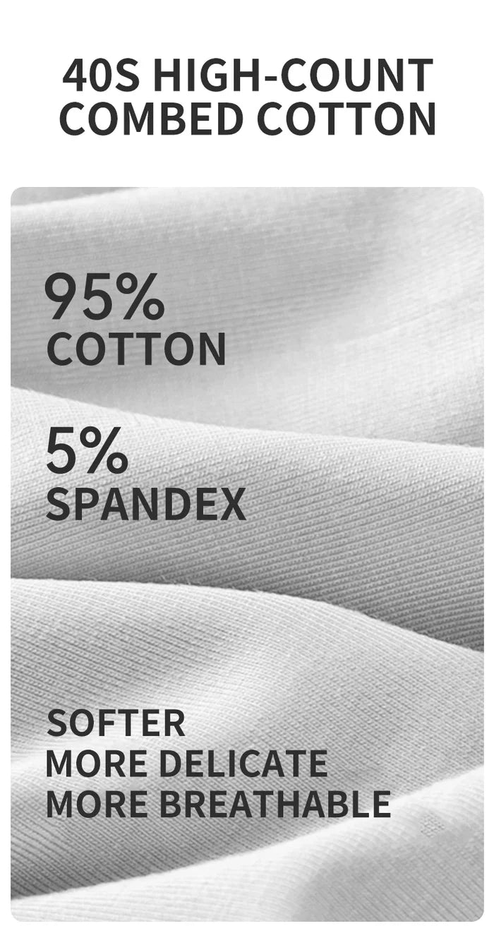 MiiOW men's boxer shorts made of combed cotton, antibacterial and breathable, soft 7A fabric, shown in a relaxed fit.