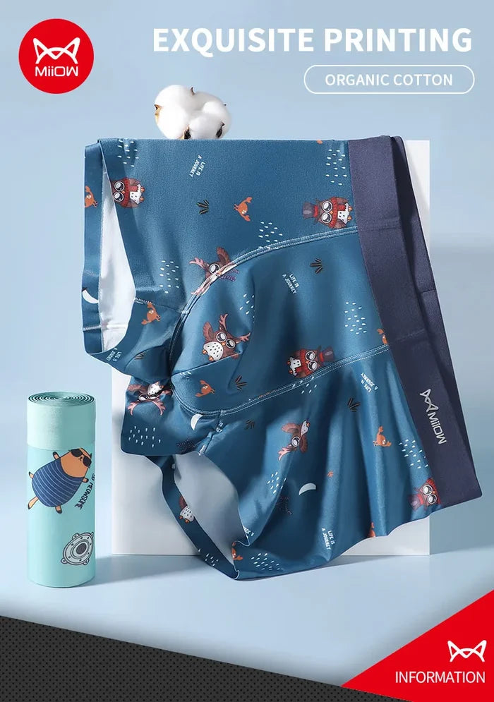 Set of three men's boxer shorts by ShopHub NZ, featuring stylish animal print cotton boxers for men.