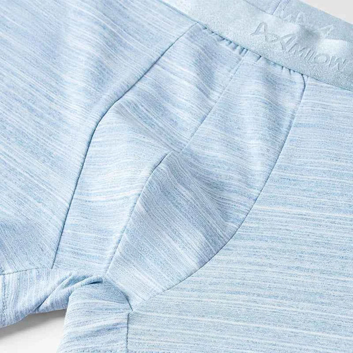 Men's antibacterial boxer shorts from MiiOW, showing a comfortable fit and breathable fabric in a neutral color.