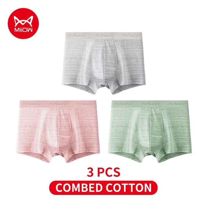 Men's antibacterial boxer shorts by MiiOW, lightweight and comfortable men's boxer briefs with fresh antibacterial fabric.