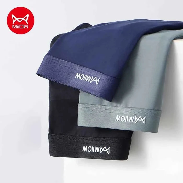 Men's breathable boxer shorts from MiiOW, 3-pack, lightweight and comfortable men's underwear, ShopHub NZ product image.
