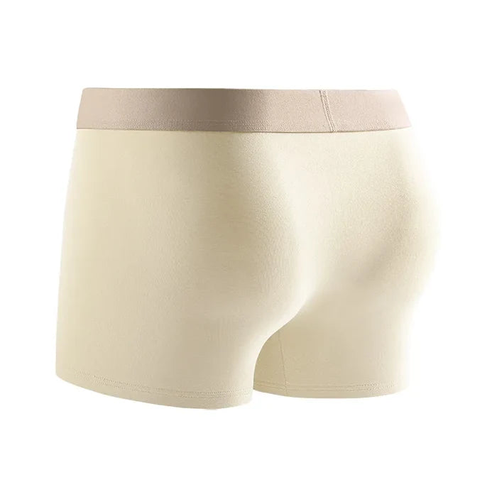 Six pairs of breathable cotton men's boxer briefs with antibacterial fabric from MiiOW, showcasing comfortable, combed cotton underwear.