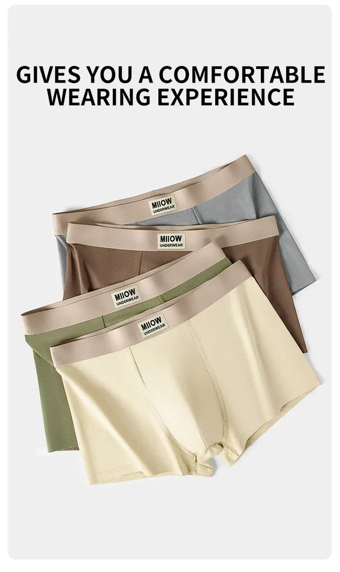 Soft cotton men's boxer briefs by ShopHub NZ featuring antibacterial, breathable fabric and U-shaped crotch design.