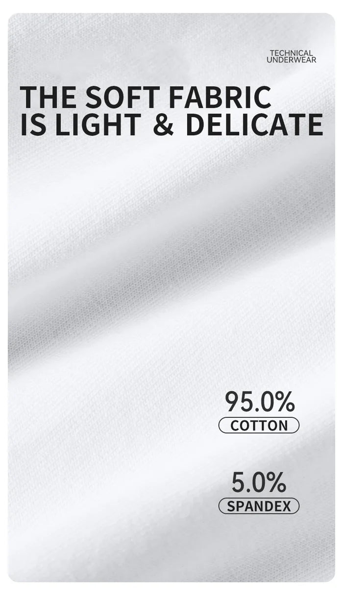 Men's cotton boxer briefs from MiiOW, cozy and comfortable underwear set with a snug fit, featuring natural fabric and classic design.