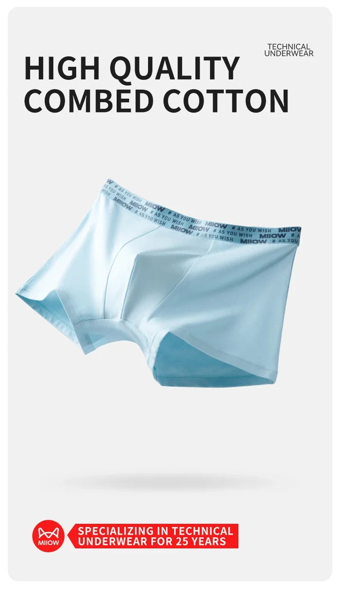 Three pairs of men's antibacterial cotton boxer shorts in black, featuring a comfortable waistband and breathable fabric.