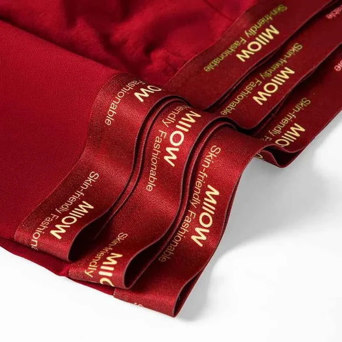 Men's antibacterial cotton boxer briefs in lucky red, breathable underwear from MiiOW, designed for comfort and freshness.