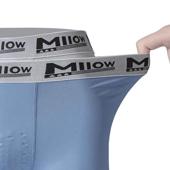 Men's ice silk boxer briefs by ShopHub NZ, antibacterial breathable men's underwear in a 4-pack, comfortable and moisture-wicking.