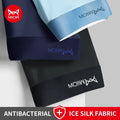 MiiOW Ice Silk men's boxer shorts 3-pack, breathable antibacterial underwear, soft silk-like fabric, lightweight and comfortable.