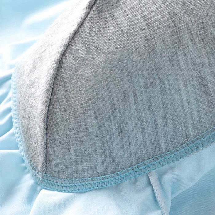 Set of three breathable MiiOW Ice Silk men's boxer shorts featuring lightweight, comfortable design for everyday wear.