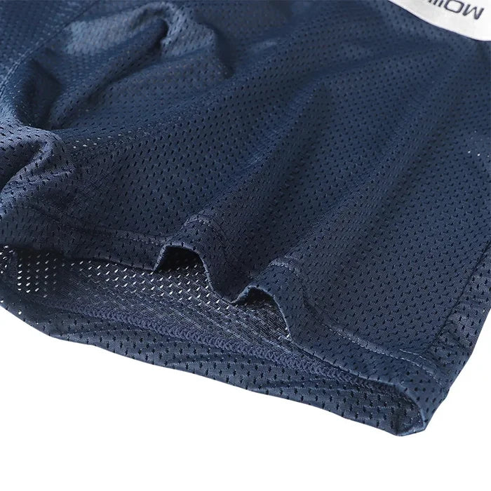 Set of three MiiOW Ice Silk men's boxer briefs featuring breathable mesh fabric and antibacterial design for comfort.
