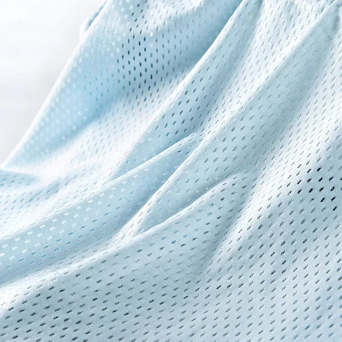Set of three MiiOW Ice Silk men's boxer briefs featuring breathable mesh and antibacterial fabric in a sleek, comfortable design.