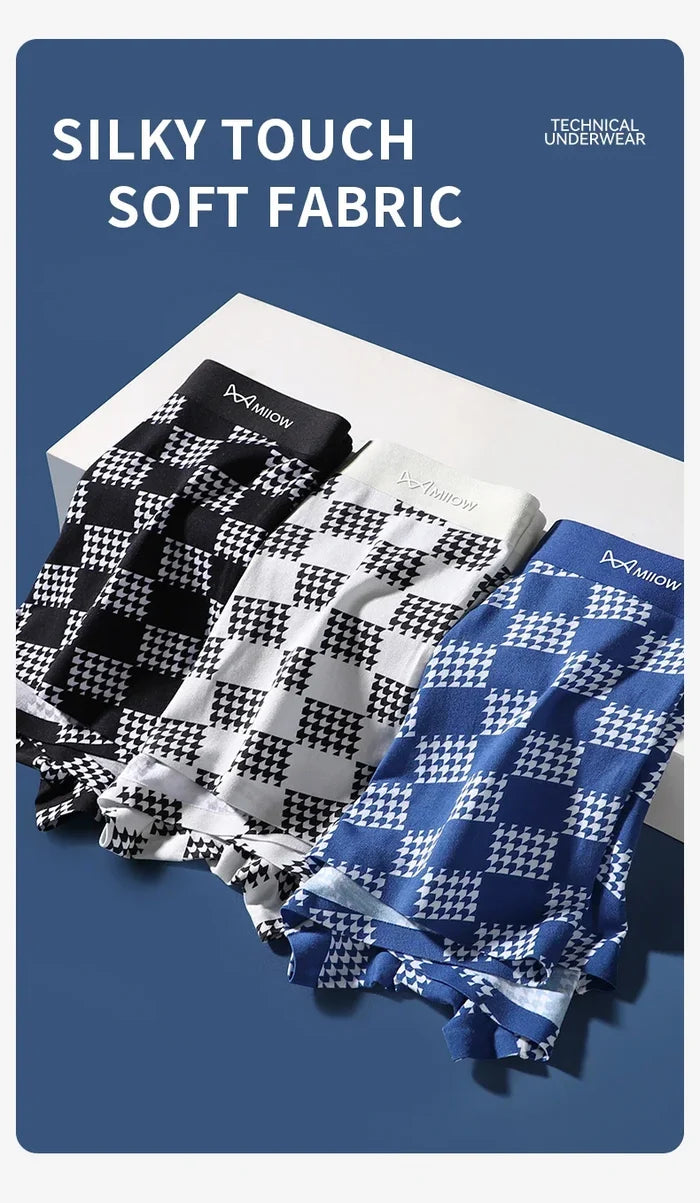 Men’s modal antibacterial boxer briefs by ShopHub NZ, soft cotton underwear with comfortable fit in a 3-pack set.