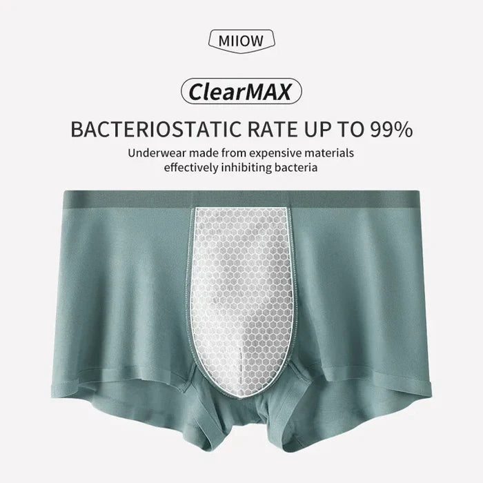 Men's MiiOW Modal Boxer Briefs by ShopHub NZ, antibacterial men's underwear boxers, 3-pack, graphen-infused breathable fabric.