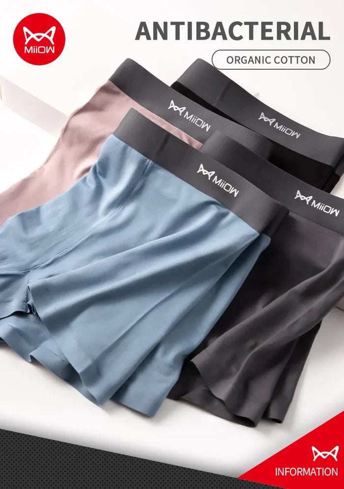 Set of three MiiOW Modal men's boxer shorts by ShopHub NZ, antibacterial men's underwear with comfortable fit.