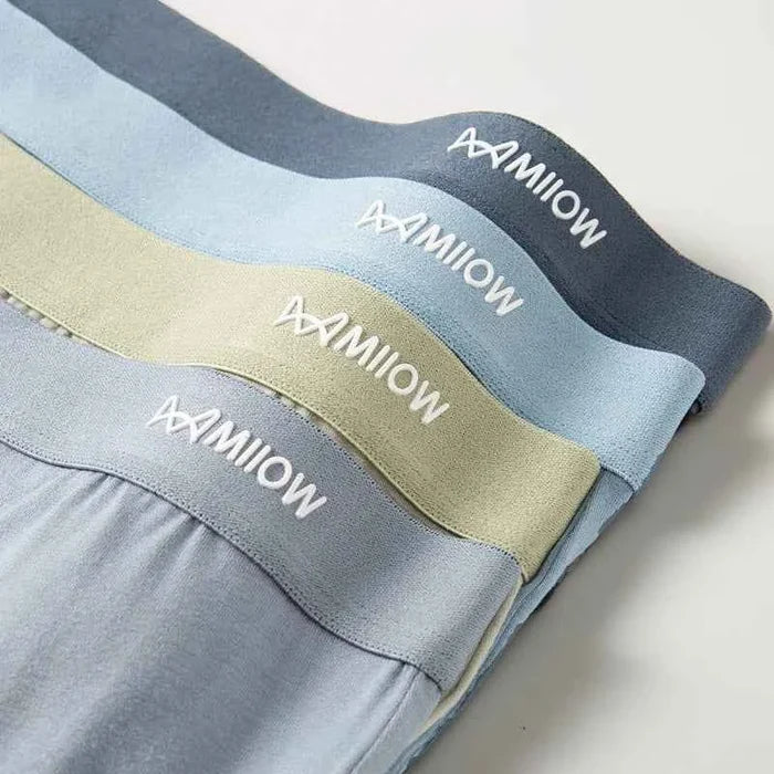 Set of three men's MiiOW antibacterial modal boxer briefs from ShopHub NZ, breathable and comfortable underwear for men.