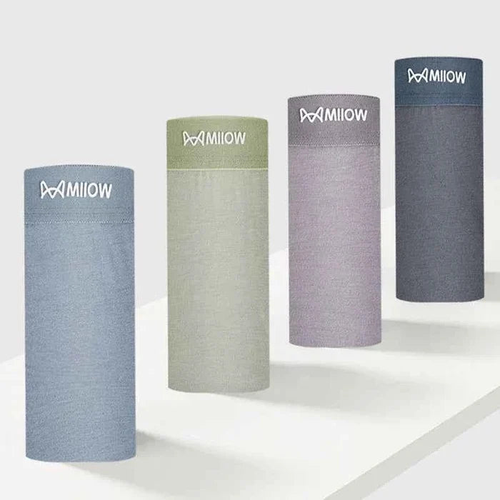 Men's antibacterial modal boxer briefs from MiiOW, breathable and comfortable, 3-pack men's underwear by ShopHub NZ.