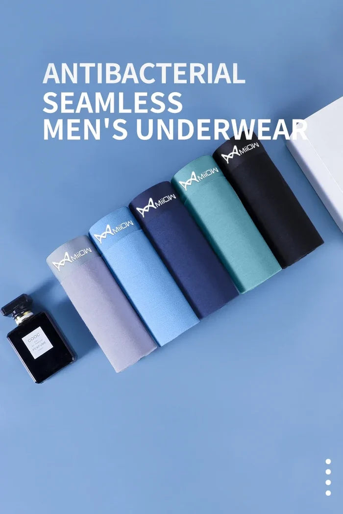 Men's modal boxer shorts by ShopHub NZ, 3-pack antibacterial graphene underwear with seamless cuffs and comfortable fit.