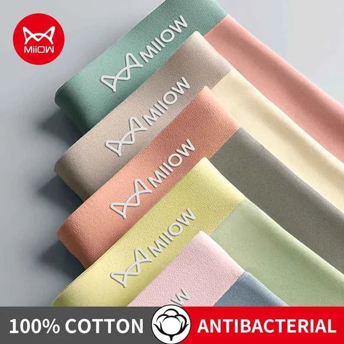 Men's breathable nylon boxer shorts by MiiOW, seamless antibacterial men's underwear with moisture-wicking and quick-drying features.