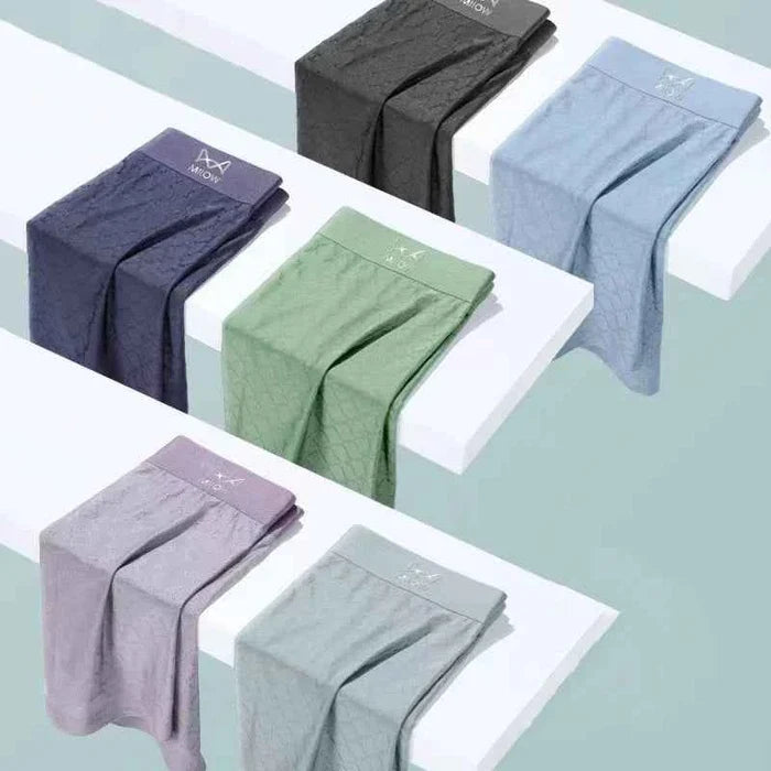 Men's breathable boxer shorts by ShopHub NZ, silky soft comfort fabric for everyday wear, shown in a close-up image.