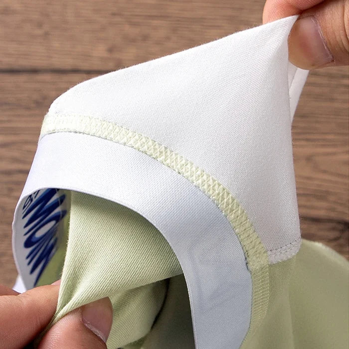 Three pairs of MiiOW cotton men's boxer shorts with antibacterial, soft, breathable, silky fabric in a 3-pack.