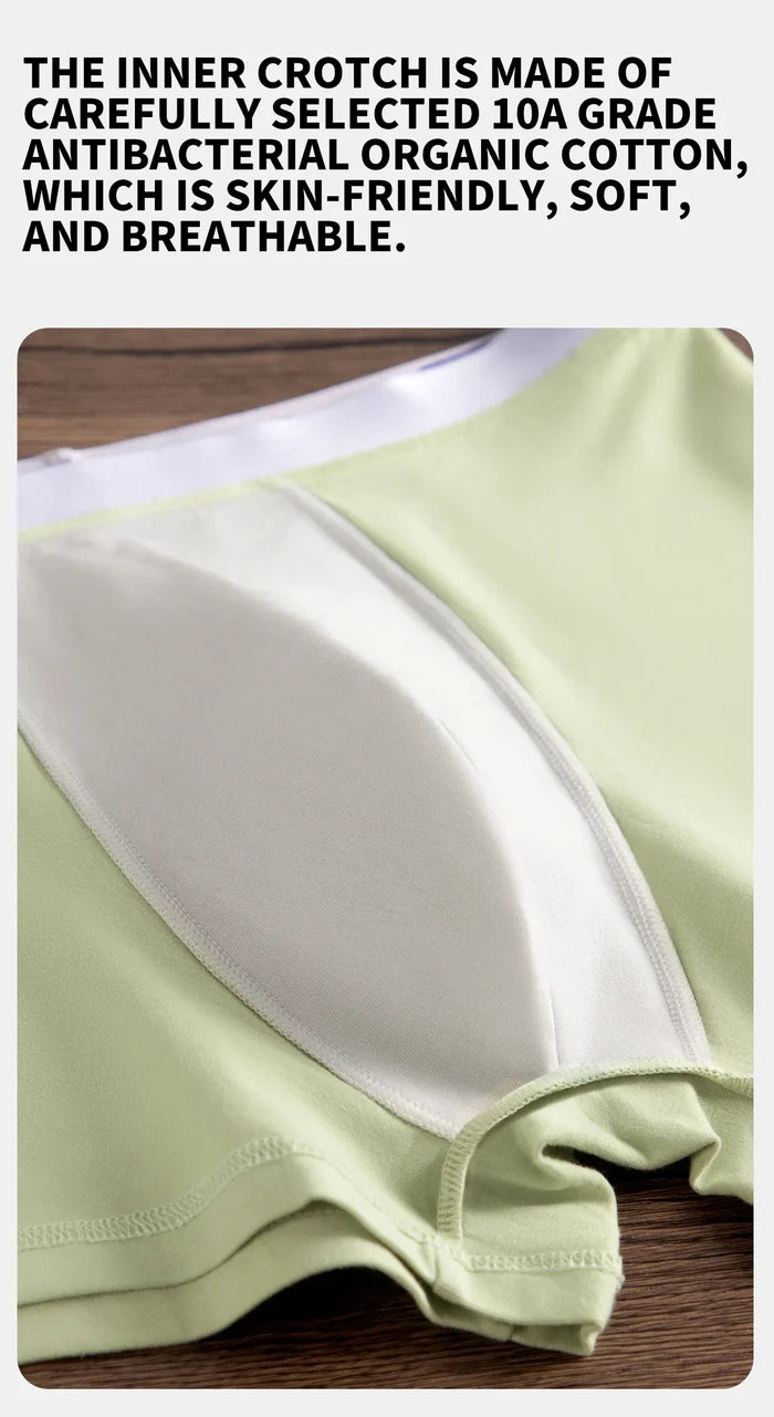 Set of three ShopHub NZ MiiOW men's cotton boxer shorts, antibacterial, soft, breathable, silky fabric for comfortable wear.
