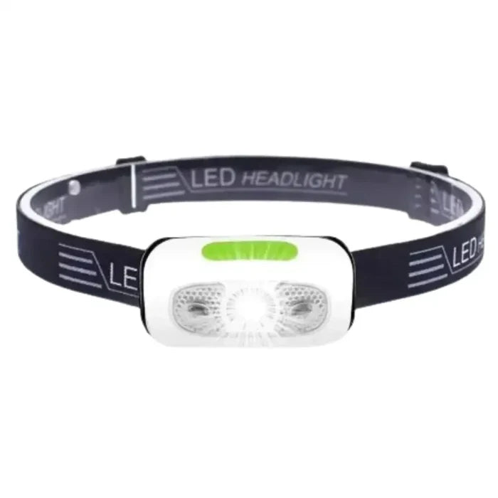 Habicare SS mini motion sensor headlight with adjustable strap and bright LED light for hands-free illumination.