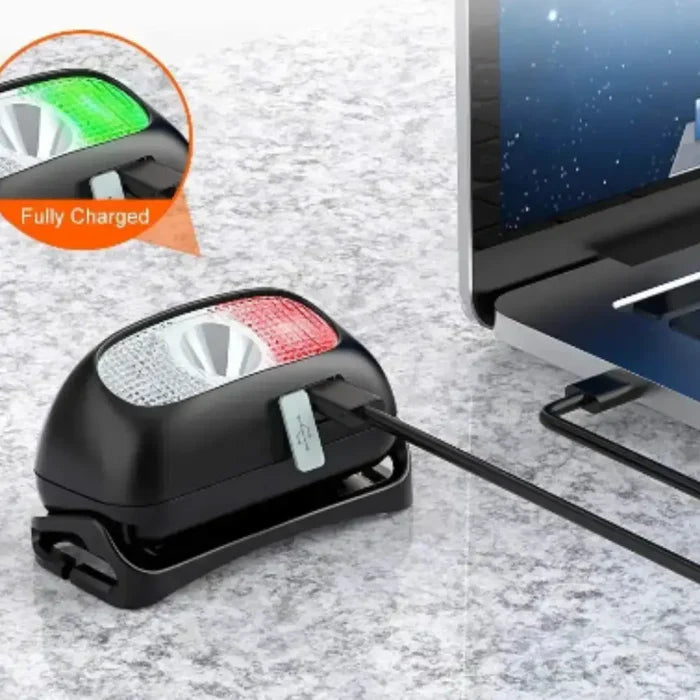 Habicare Mini Motion Sensor Headlight SS showing compact design with adjustable strap and bright LED light for hands-free illumination.