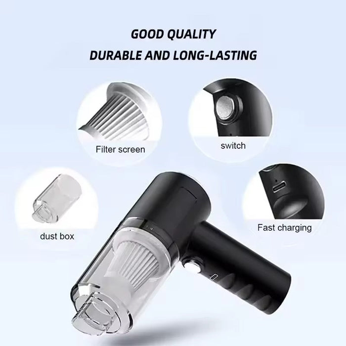 Mini USB vacuum cleaner from 9eight5, compact handheld tool with a nozzle for cleaning small electronics and surfaces.