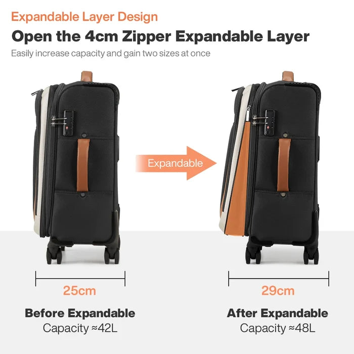 Mixi Compact 20-inch Carry-on Suitcase