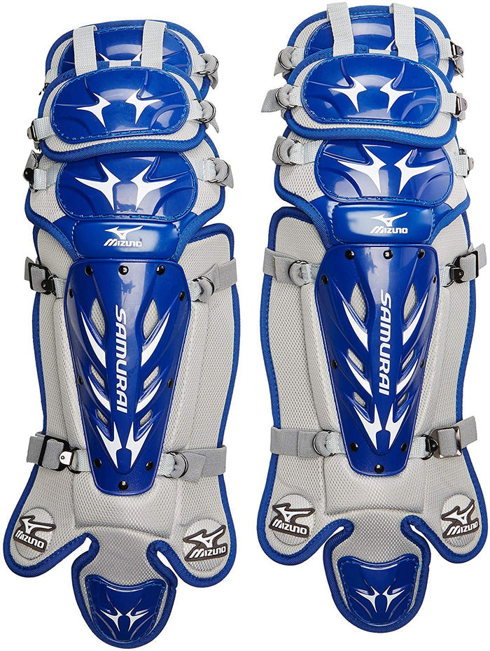 Mizuno Youth G3 Samurai Shin Guards (14.5-Inch) - Royal Blue / Gray
