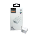 Mobigo Dual USB Power Adapter Wall Plug for NZ/AUS, compact charger with two USB ports, designed for easy device charging.