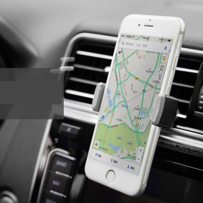 9eight5 Mobigo phone holder accessory with adjustable grip, suitable for phones and tablets, shown attached to a surface.