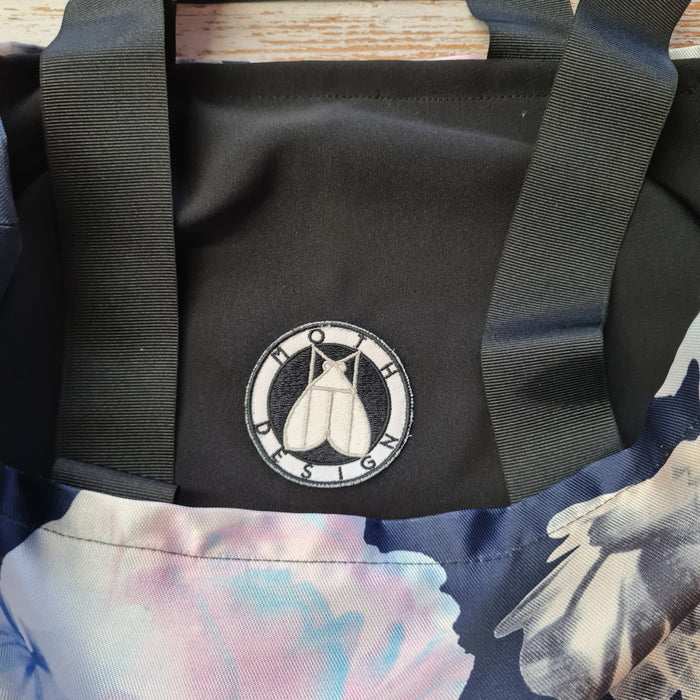 Mothdesign - Navy & Pink Floral Upcycled Tote Bag