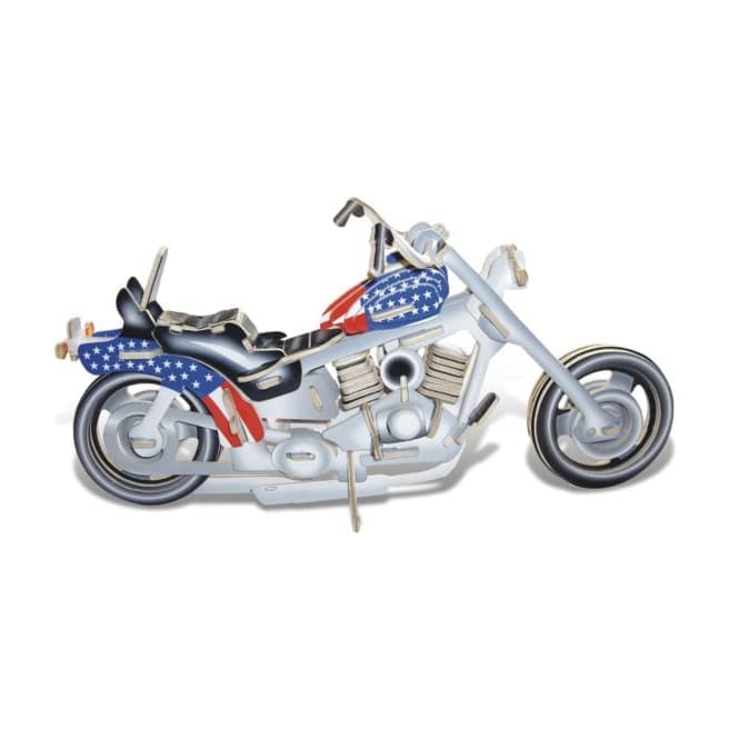 Illuminated 3D motorcycle puzzle by 9eight5, showcasing a detailed motorcycle model with lights and intricate design.