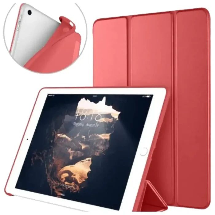 Habicare 9eight5 multi-model iPad cover in four colors, stylish protective case for various iPad models shown in the image.
