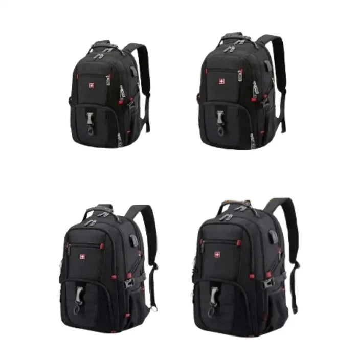 Habicare 9eight5 waterproof multifunction USB laptop backpack with organized compartments and padded straps for travel and daily use.