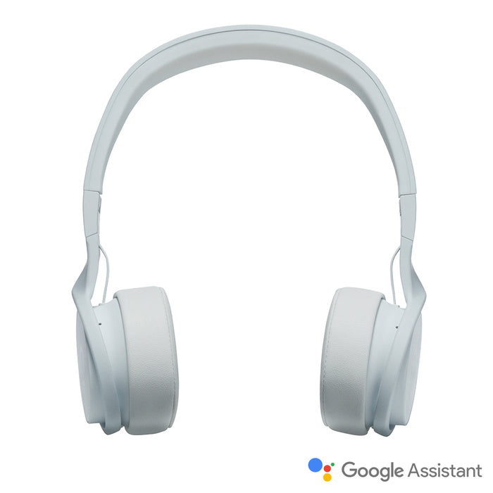 Muzik LTD Wireless On-Ear Smart Headphones - White with Google Assistant