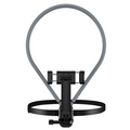 Techplus neck mount phone holder for POV vlogging, showing the adjustable design and smartphone securely attached for hands-free filming.