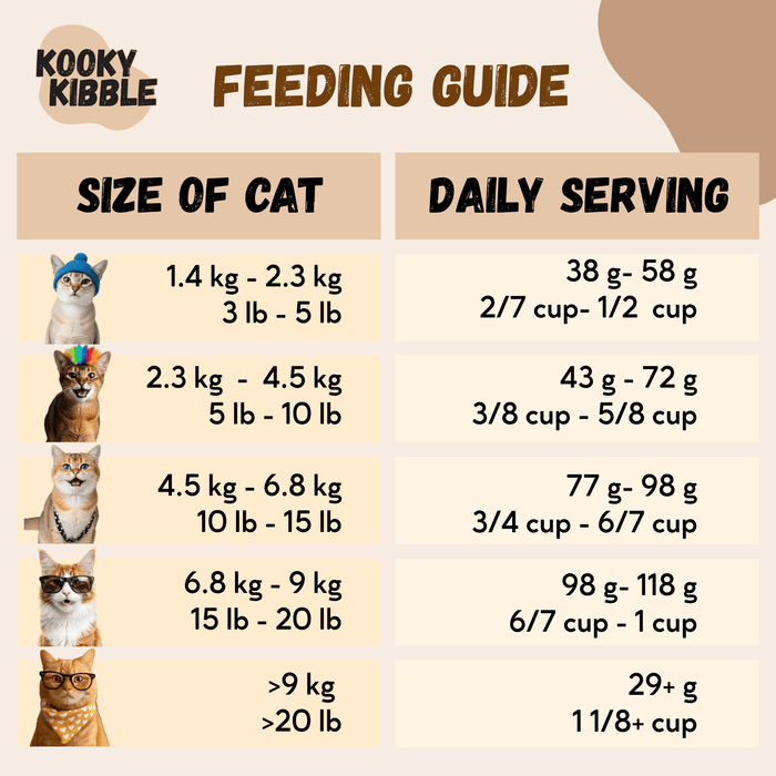 Kooky Kibble NZ New Zealand cat food with grains for all life stages, 3.9 kg bag, showing a bowl of cat food with grains
