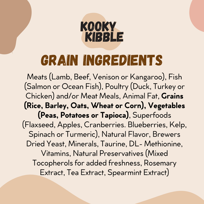 Kooky Kibble NZ adult dog food with grains, 600g dry dog food pack, suitable for adult dogs, fresh and nutritious for healthy digestion