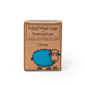 Felted Ocean Wool Soap by Bruntwood Lane featuring a textured, ocean-inspired design with soft blue and white wool fibers.