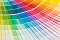 Color swatch chart with a wide range of colors