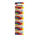 Panasonic CR2430 watch batteries in a 5-pack, small round lithium coin cell batteries for watches and electronic devices.
