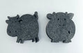 Paula Stapleton - Felted Wool Cow Coasters
