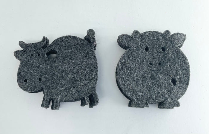 Paula Stapleton - Felted Wool Cow Coasters